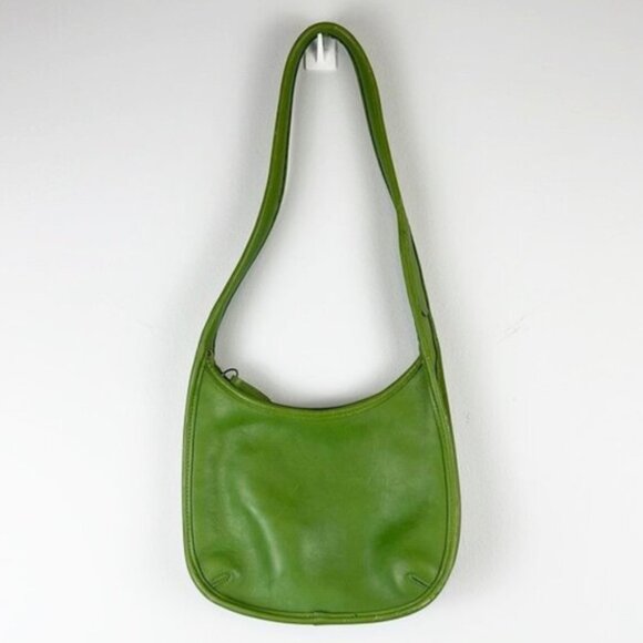 Rare LEAF Green Vintage Coach Ergo Mini Zip USA Shoulder Bag 9020 - Picture 1 of 16